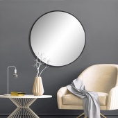 Зеркало круглое в металлической раме ROUND d-60см, черный